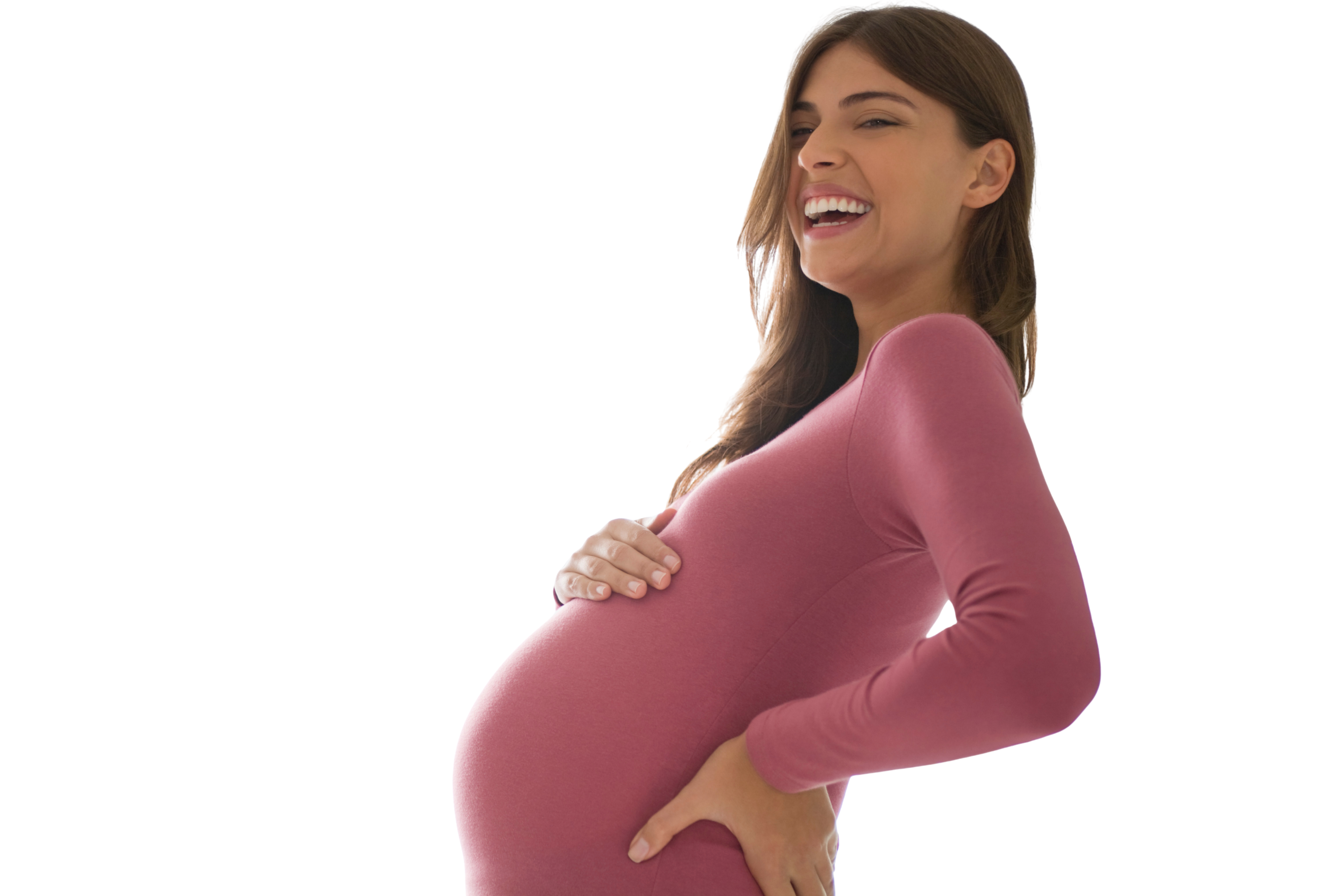 Happy expectant parent