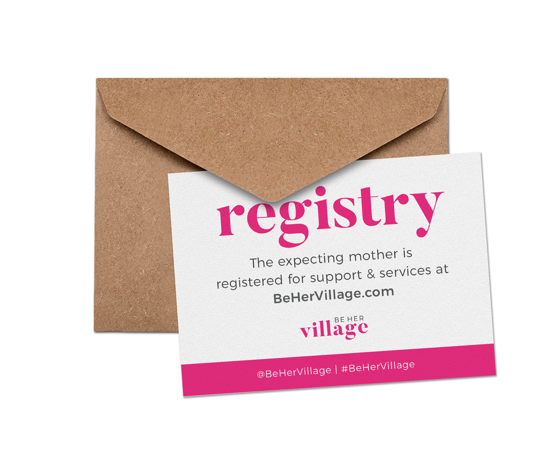 Be Her Village registry card preview